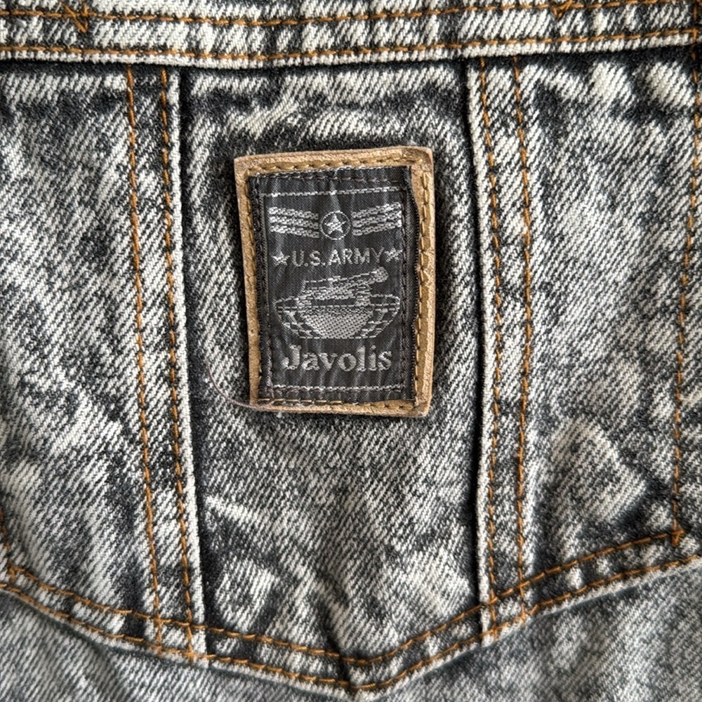 vintage U.S. Army Javolis Acid Wash Denim Overalls Small - Picture 8 of 8